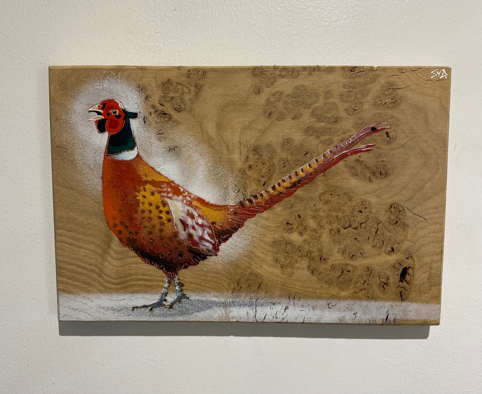 Pheasant New for Christmas 2025 - Number 1 - Oak wood from the UK - Signed Limited edition - 29 x 19cm