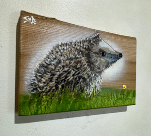 Hedgehog on Elm - Number 5 - New for 2024 - 19 x 14 cm