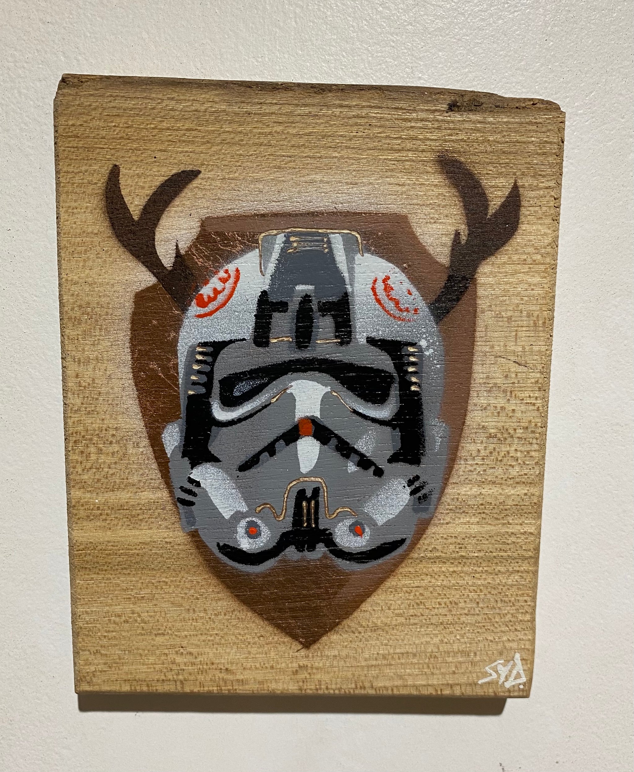 AT Pilot on Oak wood - New for Christmas 2025 - Number 3 Signed Limited Edition artwork - size 12 x 16cm