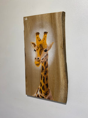 Giraffe ‘High Tower’ New for 2025 on Elm Wood from the UK - Number 18 - size 18 x 32cm