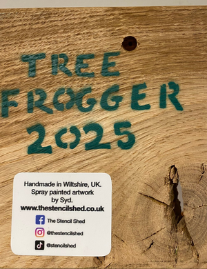 Tree Frog Brand New Artwork for 2025 on Oak - Number 32 - 15 x 13cm