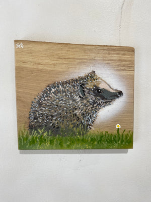 Hedgehog on Oak - New for 2024 - 18 x 17cm