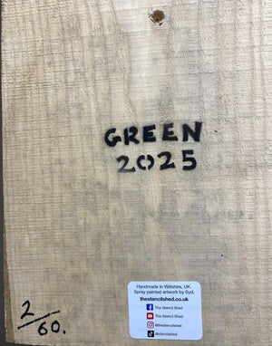 Woodpecker ‘Green’ - Number 1 - New for 2025 on barky Ash wood from signed limited edition - 24 x 26cm