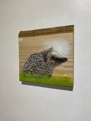 Hedgehog on barky Ash - New for 2024 - 18 x 17cm - number 60