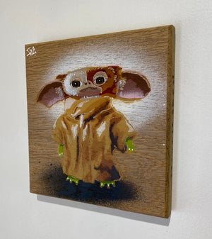'Double Trouble' on Oak wood sustainably sourced from the UK - 15 x 16cm