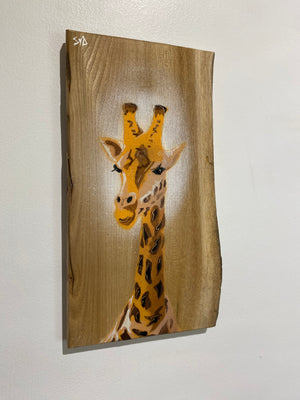 Giraffe ‘High Tower’ New for 2025 on Elm Wood from the UK - Number 18 - size 18 x 32cm
