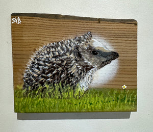 Hedgehog on Elm - Number 4 - New for 2024 - 19 x 16 cm