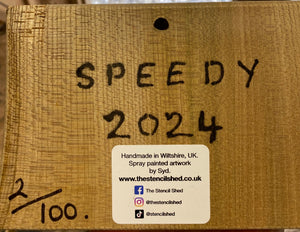Ladybird ‘Speedy’ 2024 - Number 3 in edition Elm wood from the UK - 17 x 14cm
