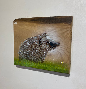 Hedgehog on Elm - Number 54 - New for 2024 - 20 x 16cm