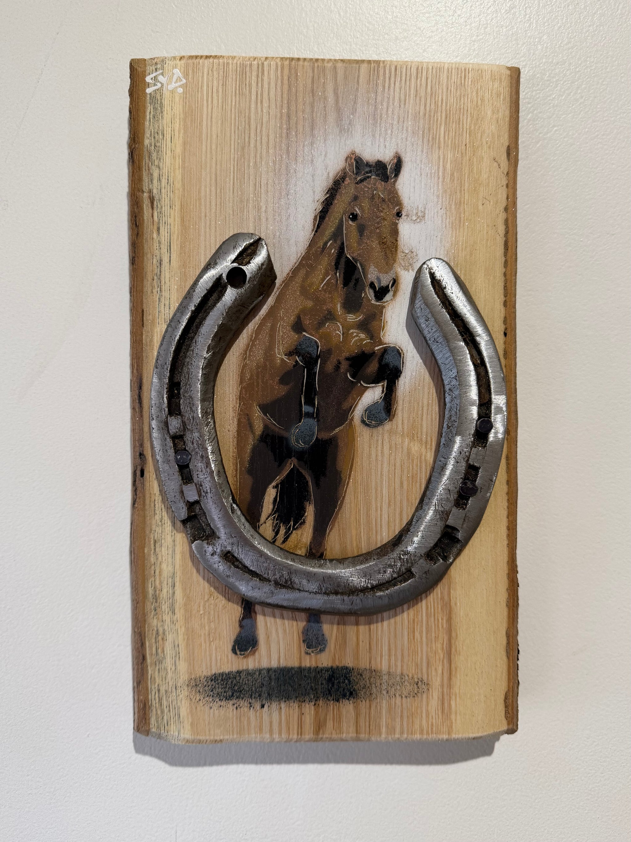 Lucky Horse 2026 on Ash - 15 x 26cm - Number 5 in edition and signed - Best Seller at Badminton Horse Trials