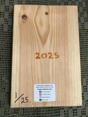 Rodigy- New for summer 2025 Number 1 - Glastonbury Exclusive - 14 x 21cm on wood from the UK.