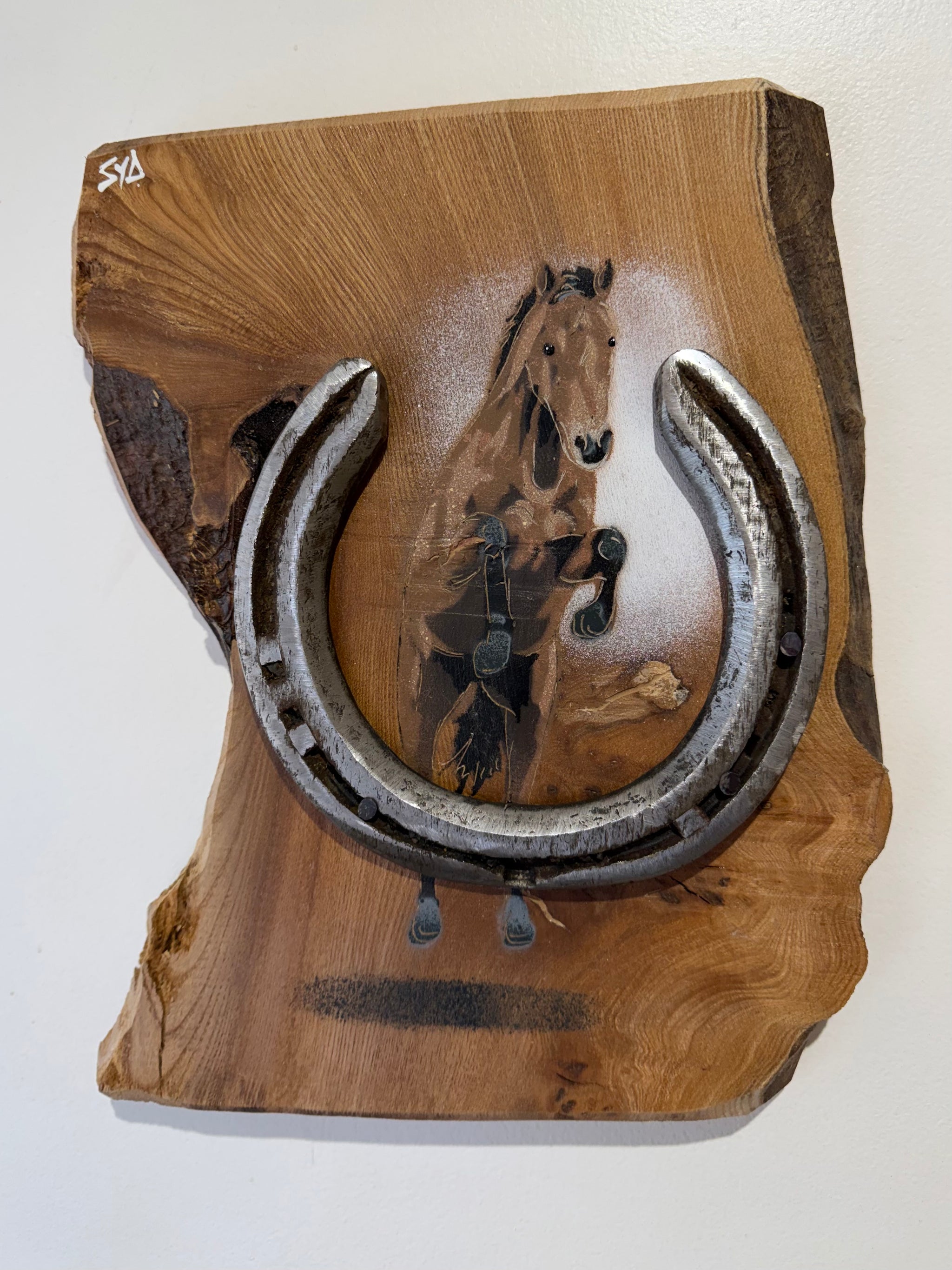 Lucky Horse 2026 on Elm - 23 x 29cm - Number 1 in edition and signed - Best Seller at Badminton Horse Trials