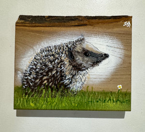 Hedgehog on Elm - Number 3 - New for 2024 - 20 x 16 cm