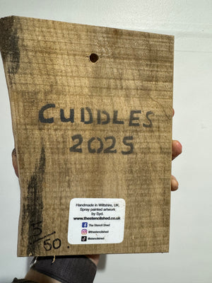 Koala ‘Cuddles’ 2025 - Number 5 in edition - 3D Stencil art on Elm Wood , Size 15 x 21 cm