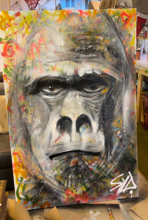Gorilla Freehand Contemporary Spray Painting 1m by 1.5m