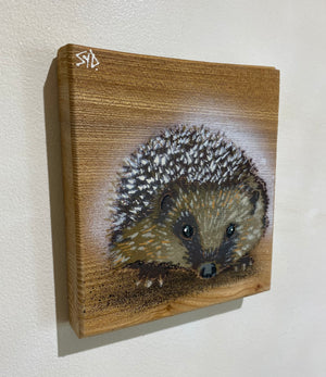 Hedgehog on Elm - new for 2023 - 14 x 16cm