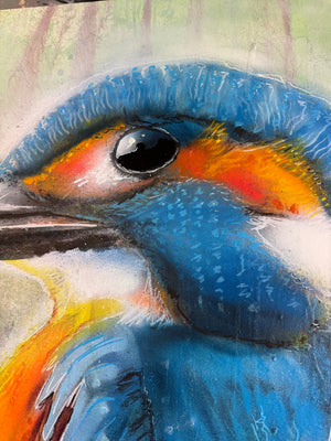 Kingfisher Freehand Contemporary Spray Painting 1m by 1.2m