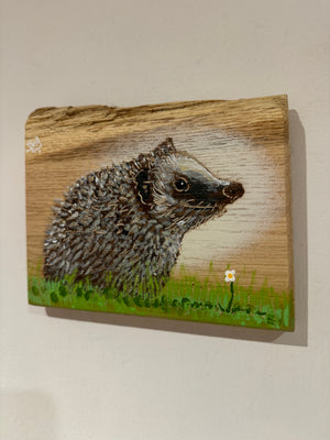 Hedgehog on Oak - New for 2024 - 18 x 15cm - number 29 from Signed Limited Edition