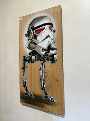 GO-ST XL Artwork  - Sci Fi Art on Oak wood - signed limited edition 52 X 27cm - BACK IN STOCK