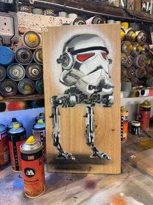 GO-ST XL Artwork  - Sci Fi Art on Oak wood - signed limited edition 52 X 27cm - BACK IN STOCK
