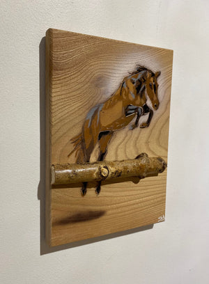 Dark Horse 2024 on Elm - 17 x 25cm - Number 37 in edition