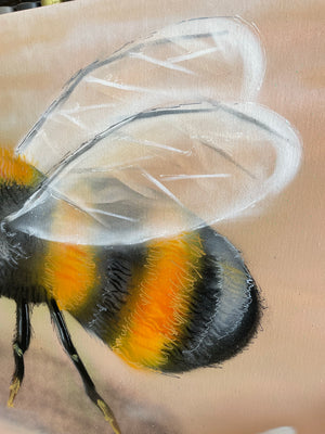 Bee Spraypainted on Canvas 80 x 60cm