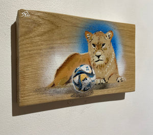 Lionesses 2023 - English Oak - 12 x 20cm Approx
