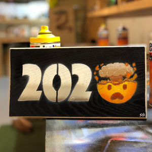 2020 🤯 On ash wood - how we feel about this year!! Signed, limited edition artwork - each one handmade and ready to hang - ONLY FEW LEFT!!